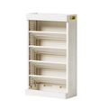 5 Tier White Bookshelf Storage Rack with Angled Shelves, 40 x 20 x 66.5 cm - view 2