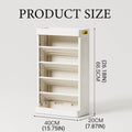 5 Tier White Bookshelf Storage Rack with Angled Shelves, 40 x 20 x 66.5 cm - view 3