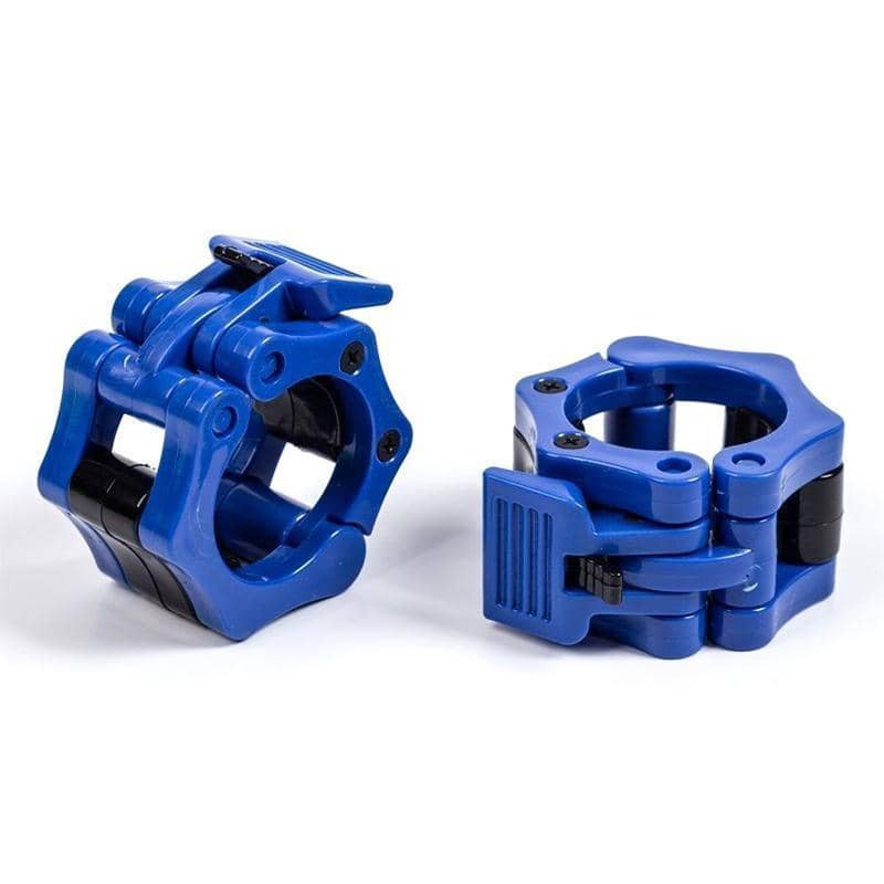 50 mm Barbell Clamp Collars Olympic Weightlifting Spring Lock - Blue
