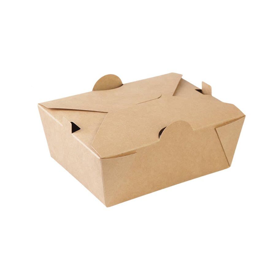 50 Pack Food Packaging Boxes with Lids - 1400ml, 175 x 140 x 65mm