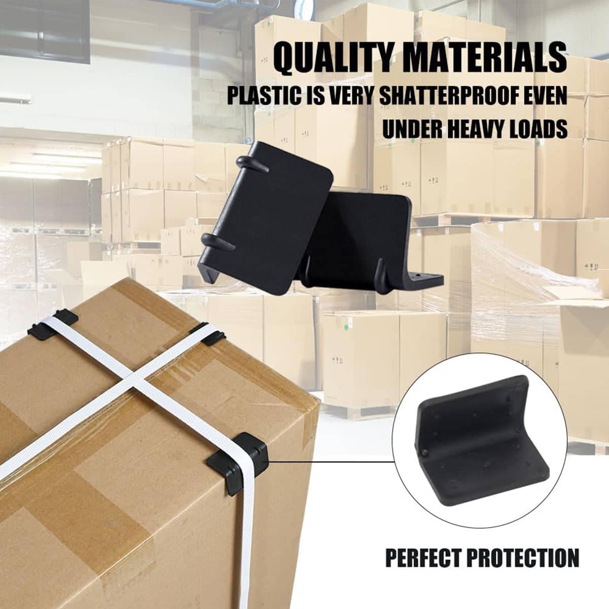 50 Piece Thickened L Shaped Packing Buckle Corner Protectors for Edge Guard - Pack of 50 - view 5