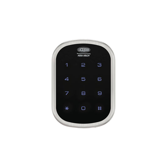 Lockwood Satin Chrome SDL Smart Deadbolt - Keyless Entry - Bluetooth Control - Auto Unlock - 70mm x 168mm x 53.9mm