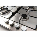 Euro Appliances 60cm Natural Gas Cooktop - Stainless Steel, Four Burners, Flame Failure Safety - ECT600GS