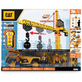 CAT Construction Toy Set, Motorised RC Tower Crane with Trucks and Site Accessories