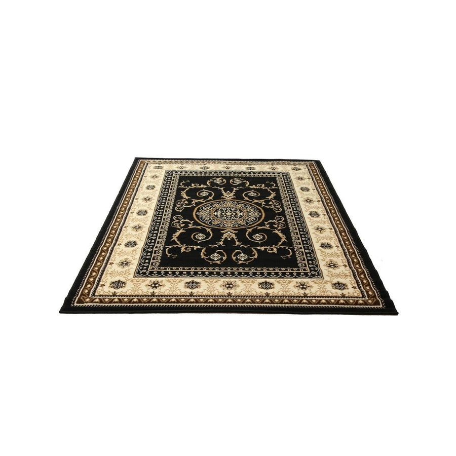 Hufflett Antalya Classic Black Rug - 118x170cm - BCF Polypropylene - Durable - SuperSaverAU - view 1