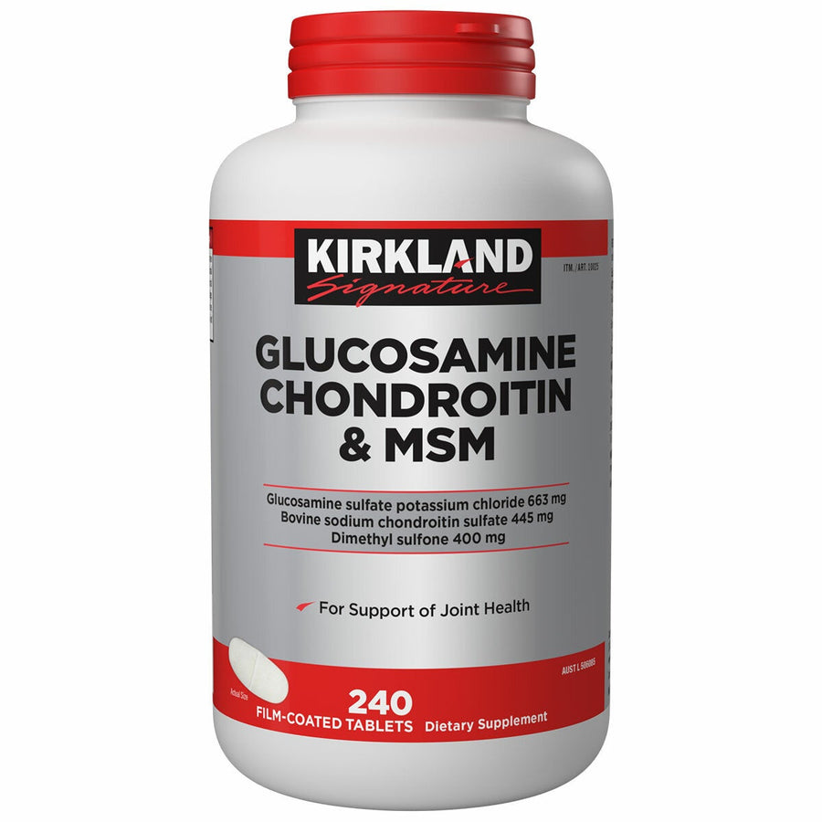 Kirkland Signature Joint Health Supplement Glucosamine Chondroitin MSM 240 Tablets