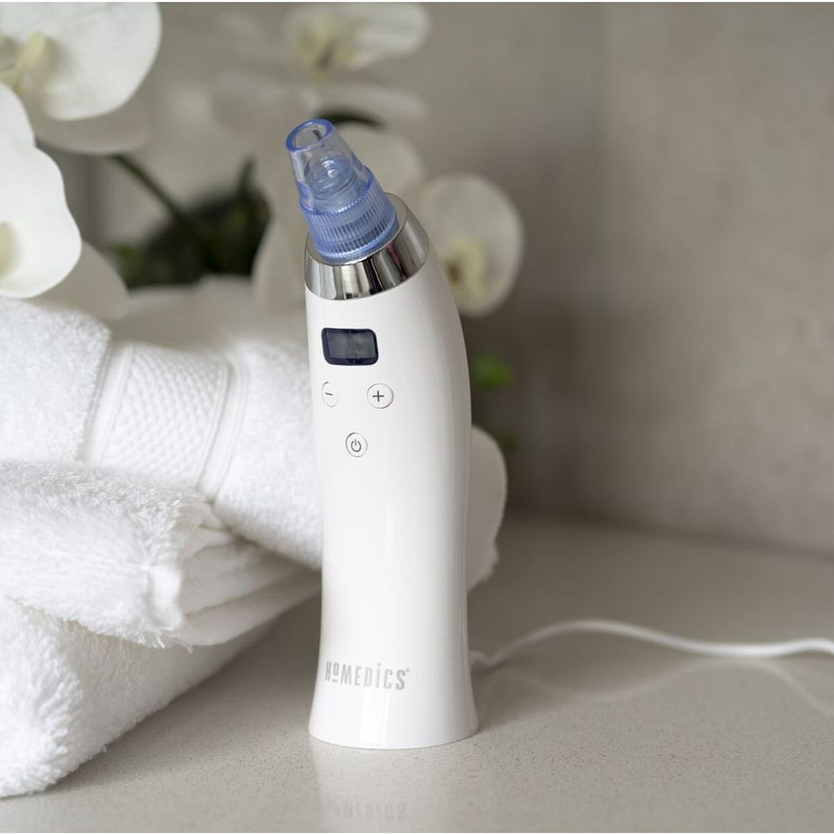 HoMedics Radiance blackhead remover - five suction levels, 3 heads, USB rechargeable - BH-100-AU