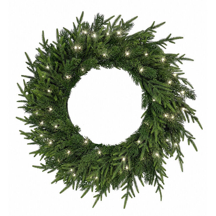 CGH 762mm Artificial Christmas Wreath, Battery Operated with Timer and 50 LEDs — image 2