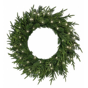CGH 762mm Artificial Christmas Wreath, Battery Operated with Timer and 50 LEDs — image 4