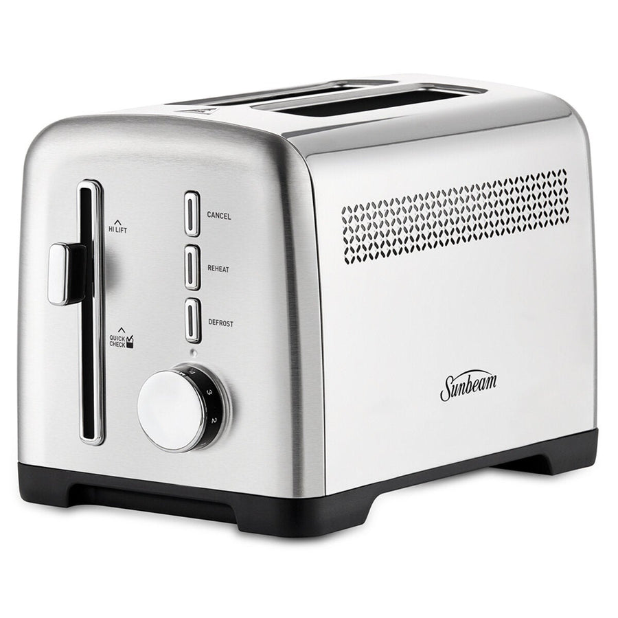 Sunbeam TAM1002SS Stainless Steel Toaster 2 Slice Long Slot High Lift Lever