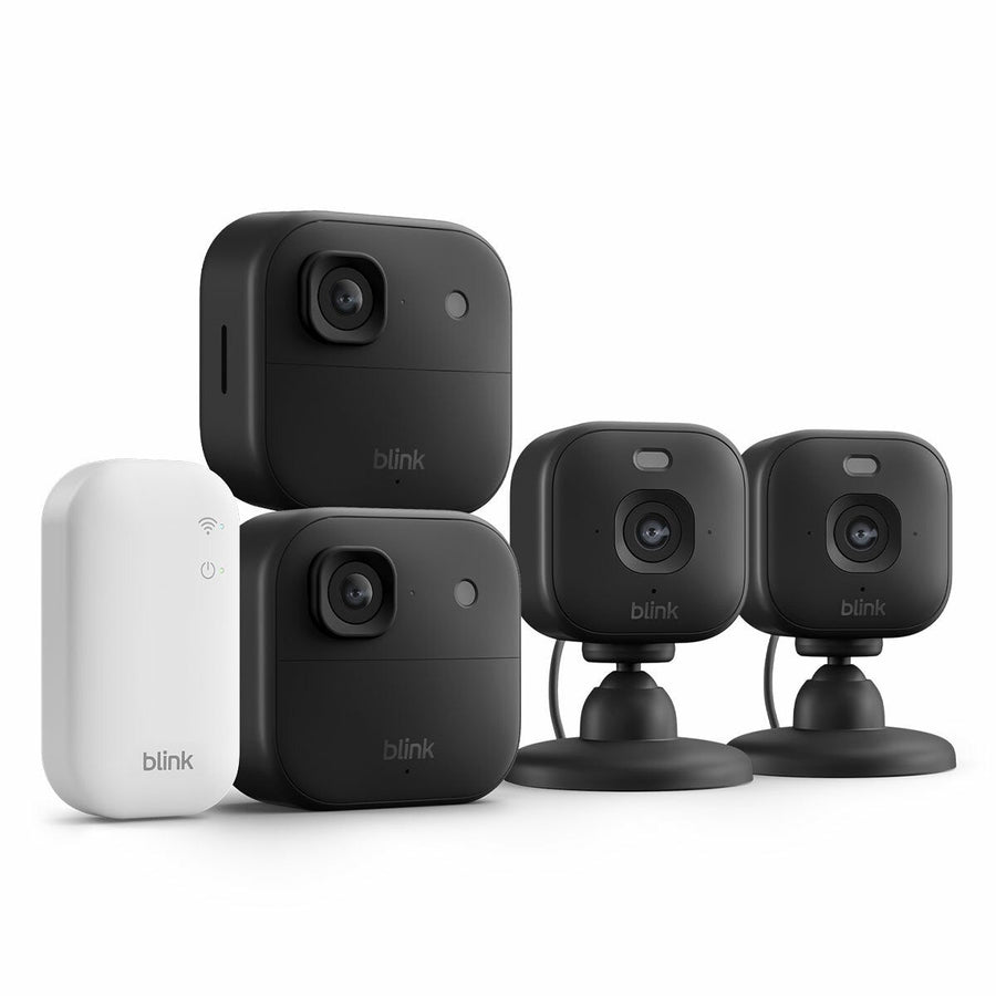 Indoor and Outdoor Home Security Camera Bundle with Colour Night Vision, Blink 2K+ 4-Cam B0H2XC9BMS