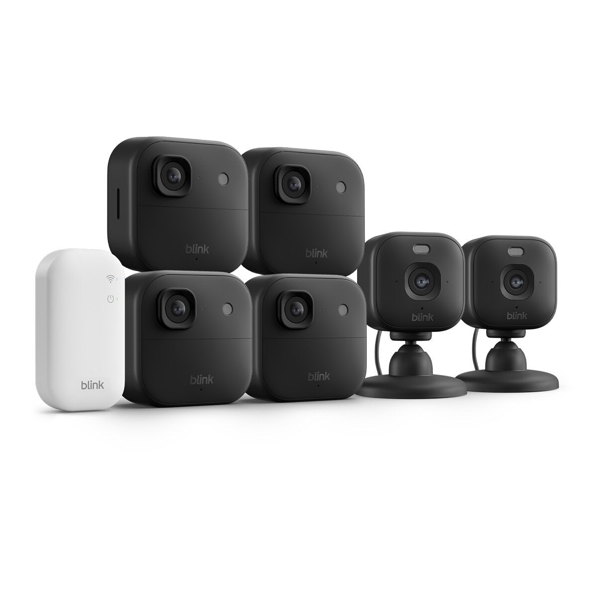 Front Door and Indoor Security Bundle: 2K+ Doorbell Plus Plug-In Mini Cam with Power Adaptors, Blink B0H2XKPJZB