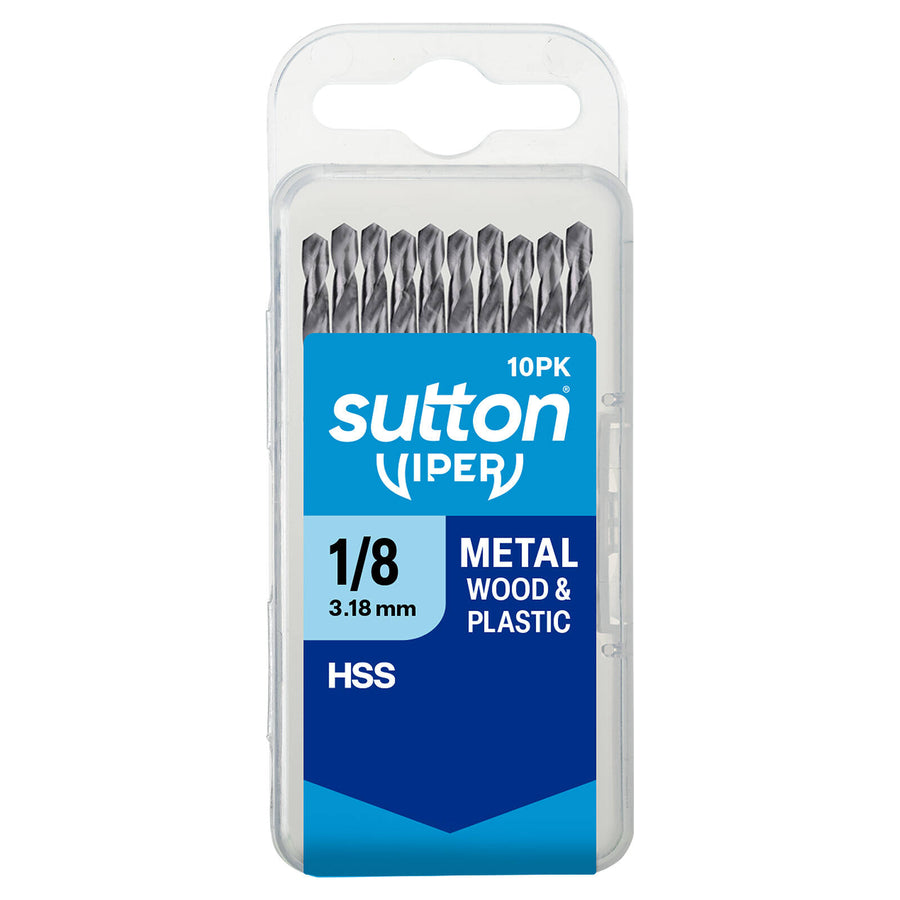 Sutton Tools 1/8" Viper Imperial Drill Bit, 10 Pack