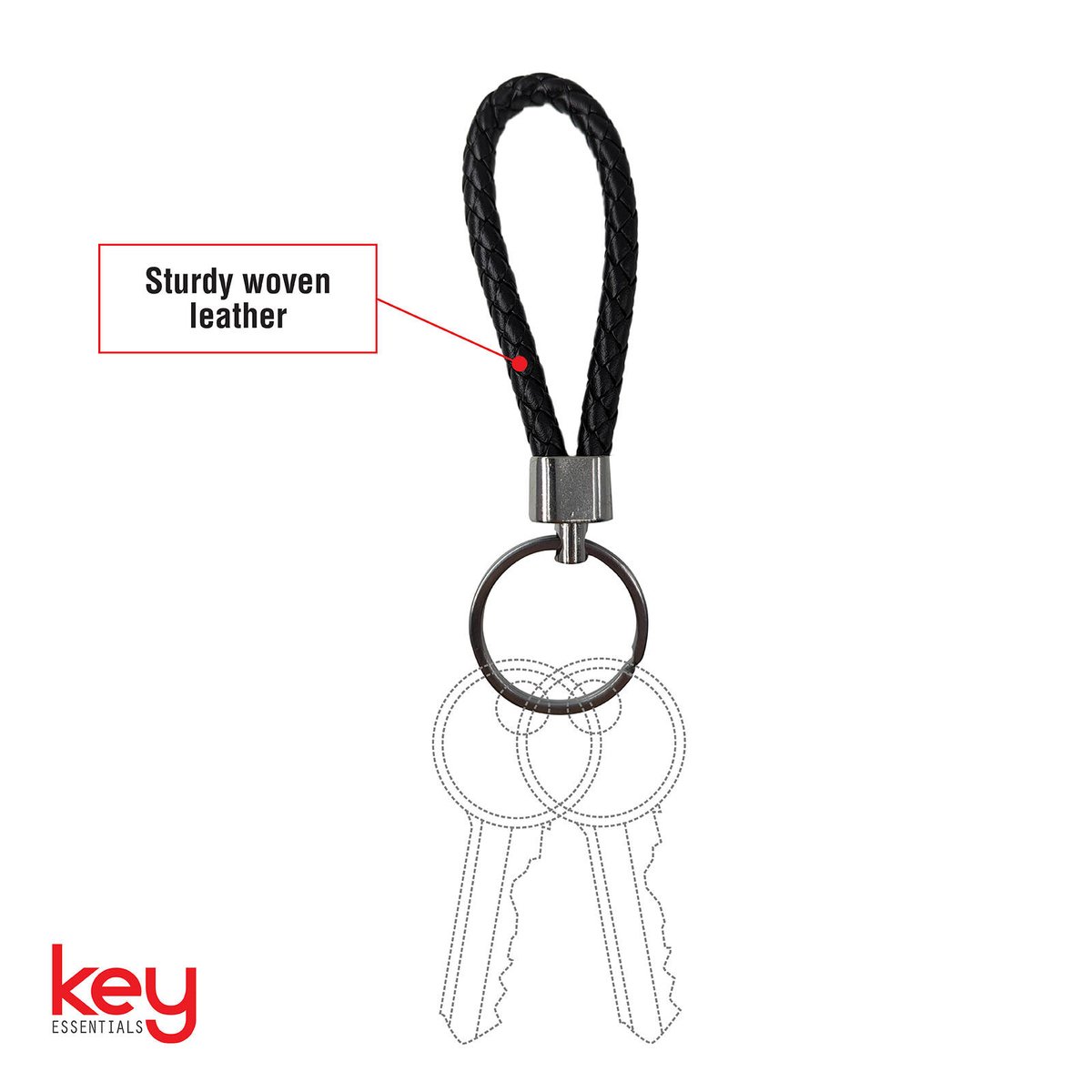 Key Essentials Leather Look Loop Accessory - 120mm x 30mm x 9mm - Durable - SuperSaverAU - view 2