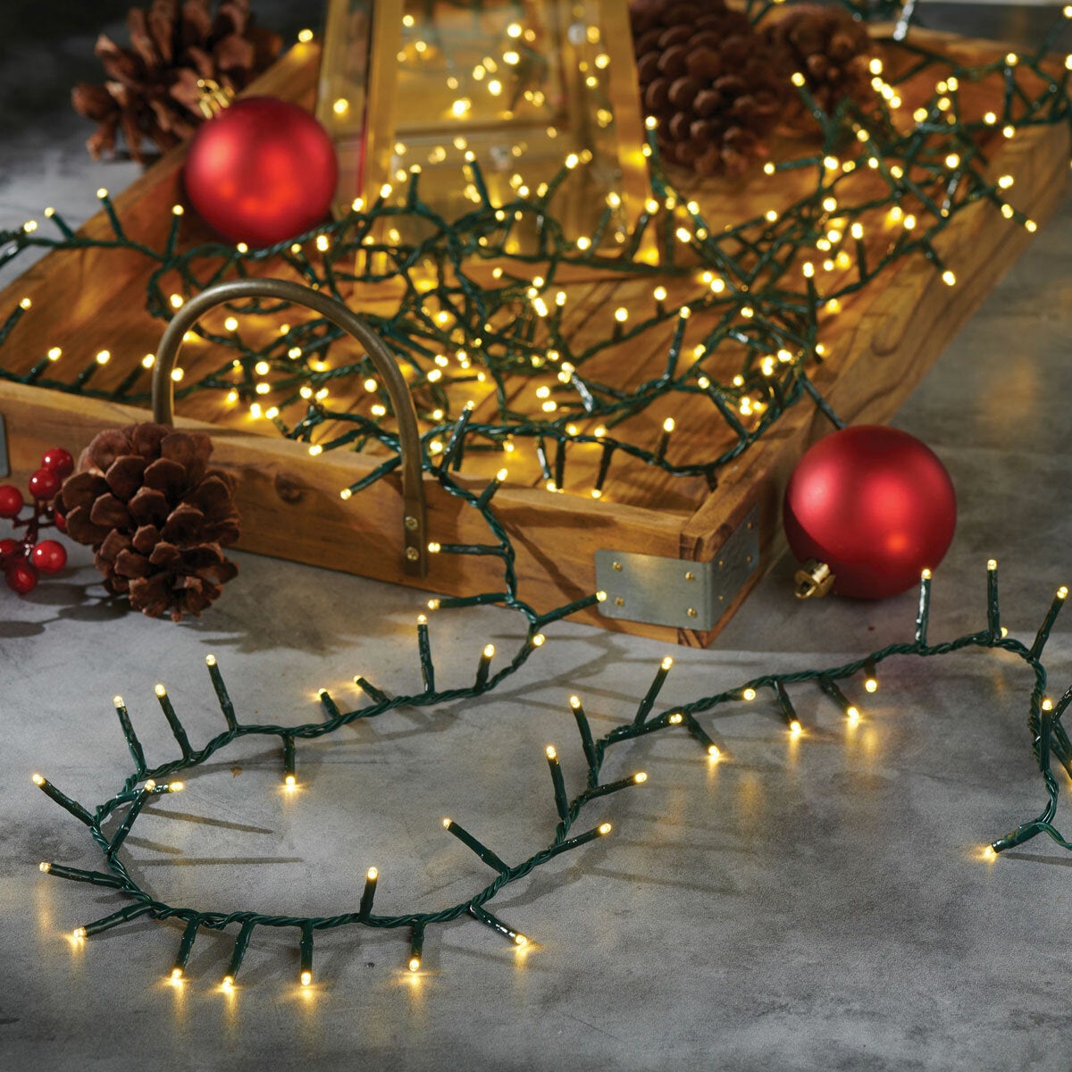 Twin Pack Warm White Micro LED Light Strings, 800 Bulbs on Green Wire with 8 Effects by Inliten — image 4