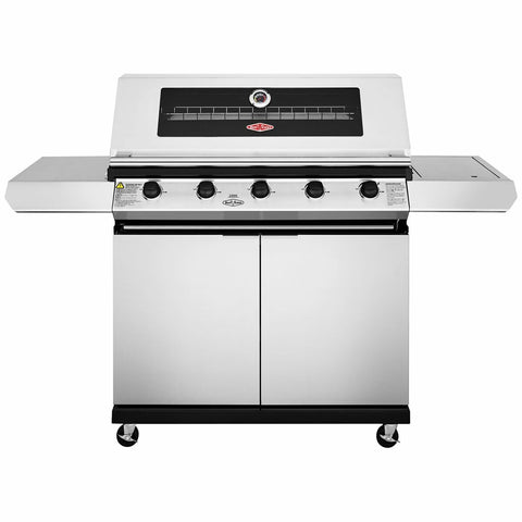 Beefeater 1200 Series 5 Burner LPG BBQ - Stainless Steel Finish, Side Burner, Trolley - BMG1251SB