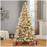 Flocked Cashmere Christmas Tree 2200mm with Twinkling Colour Changing Micro LEDs — image 3