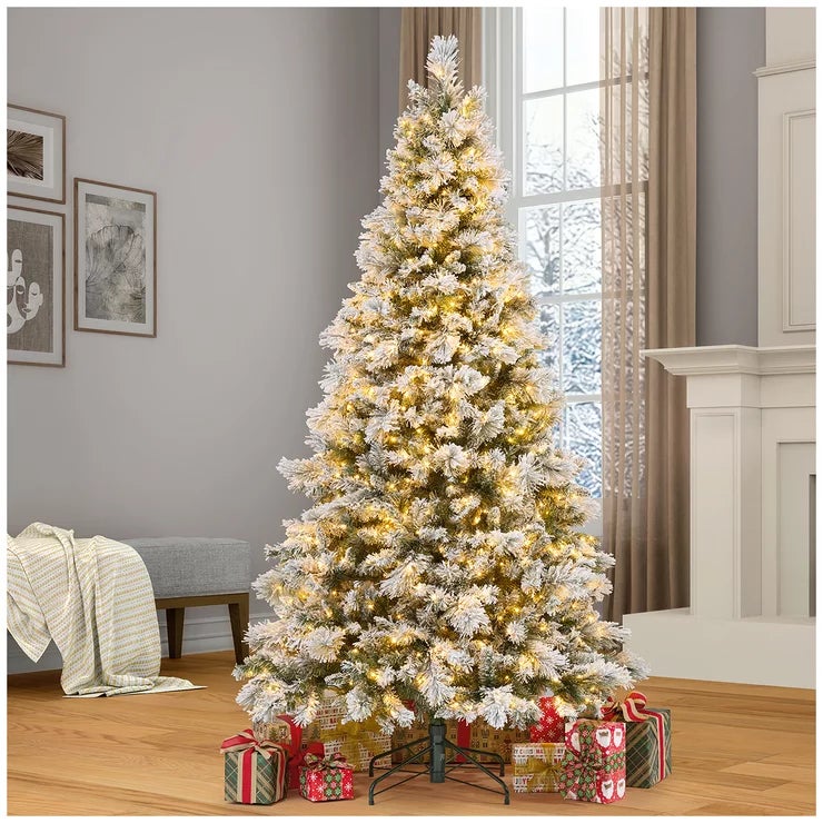 Flocked Cashmere Christmas Tree 2200mm with Twinkling Colour Changing Micro LEDs — image 6