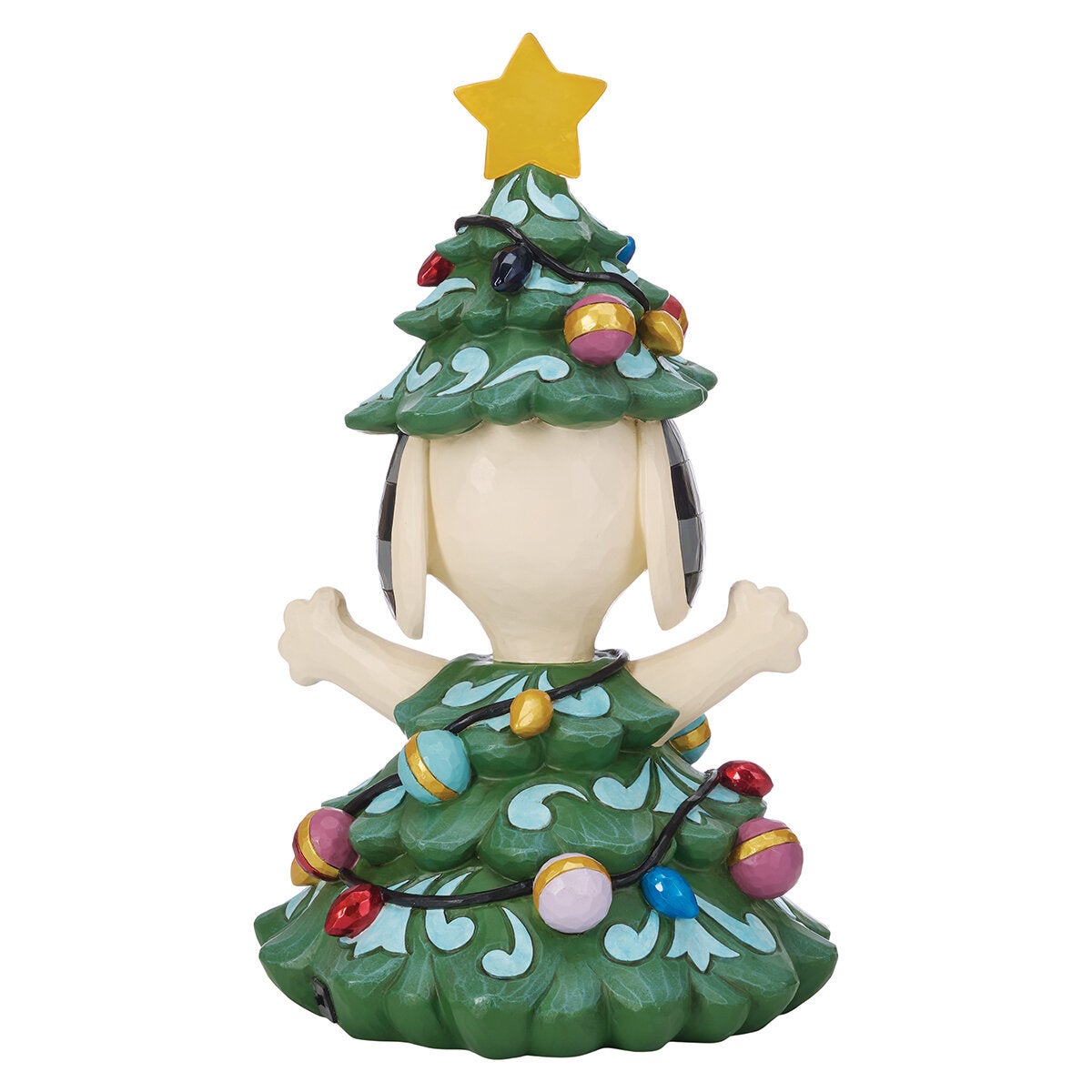 LED Lit Snoopy Dressed as a Decorated Christmas Tree, Hand-Painted Peanuts Collectable by Jim Shore — image 2