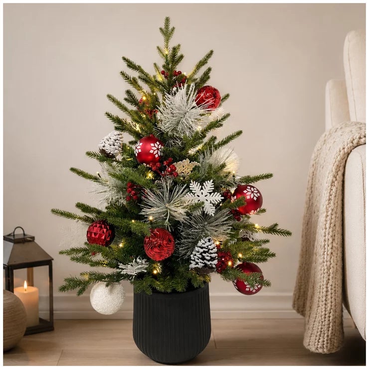 CGH 910mm Tabletop Christmas Tree, Battery Operated with Timer and Frosted Accents — image 6