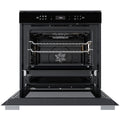 Whirlpool 60cm Pyrolytic Oven with SteamSense - 73L Gross, 6th Sense, Ready2Cook, Black - W7OSPBLAUS