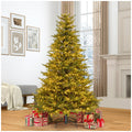 2.28m Pre-Lit Christmas Tree with Twinkle Timer, Dimmable Remote and 3,866 Realistic Branch Tips