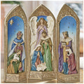 Hand-Painted Christmas Centrepiece That Opens Like a Storybook, 40.6cm Resin Tri-Fold Nativity
