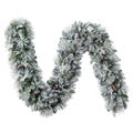 Flocked White Glitter Mantel Garland with 150 Twinkle Micro LEDs and 11 Light Functions, 2.7 Metre — image 2