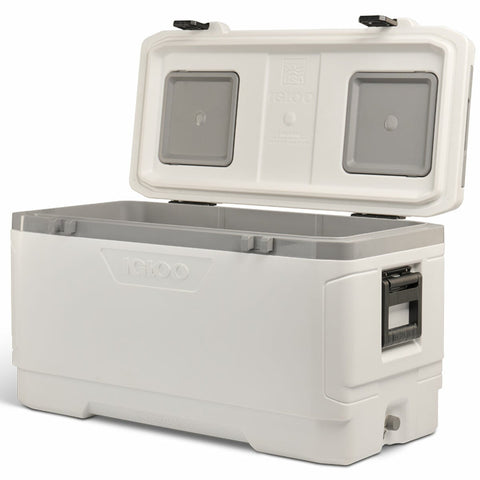 Extra Large Wheeled Esky with Lid Access Hatch and Hose-Compatible Drain Plug, 142 Litre Igloo MaxCold XL