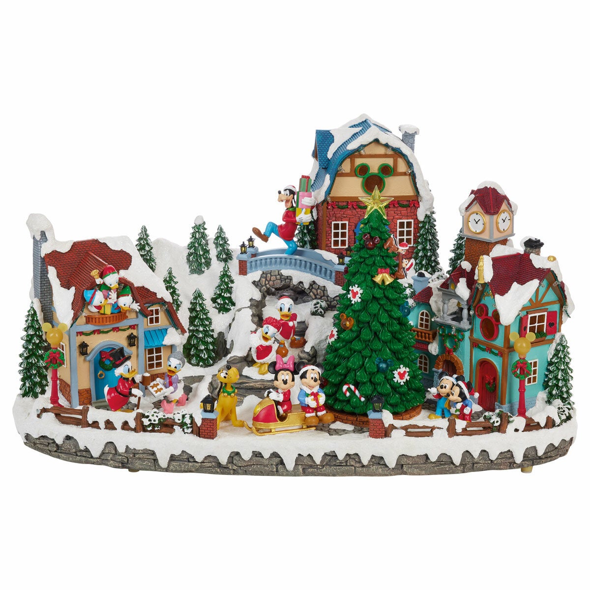 Illuminated Musical Christmas Village Centrepiece Featuring Mickey and Friends, Disney 29.3cm — image 2