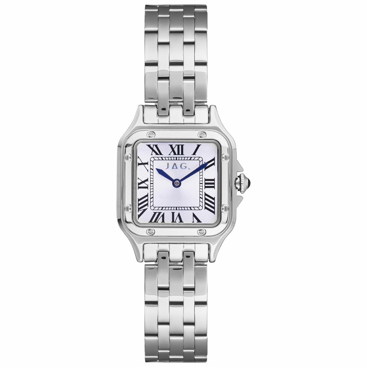 Square Face Silver Tone Ladies' Watch, Sydney Designed Analogue Timepiece, JAG Riana J2814A