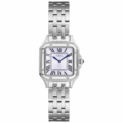 Square Face Silver Tone Ladies' Watch, Sydney Designed Analogue Timepiece, JAG Riana J2814A