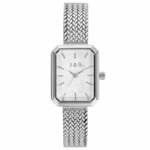 Women's Mesh Strap Analogue Watch with Clean White Face and 3ATM Rating by JAG Balmain J2916A
