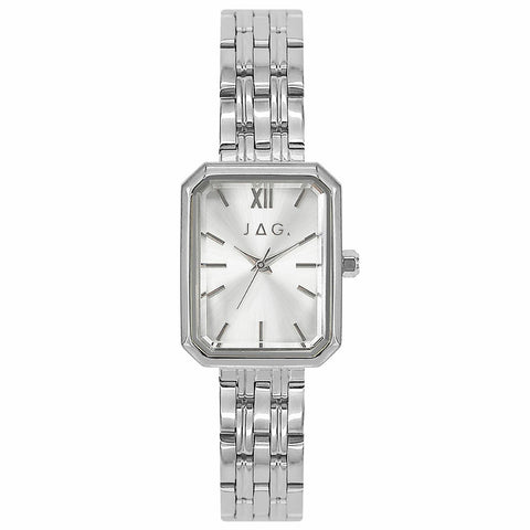Minimalist Silver-Faced Ladies' Timepiece in Stainless Steel with Analogue Display, JAG Nattai J2972A