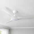 Quiet 33W DC Ceiling Fan with Adjustable Colour LED Light and Phone Control, Martec Impact