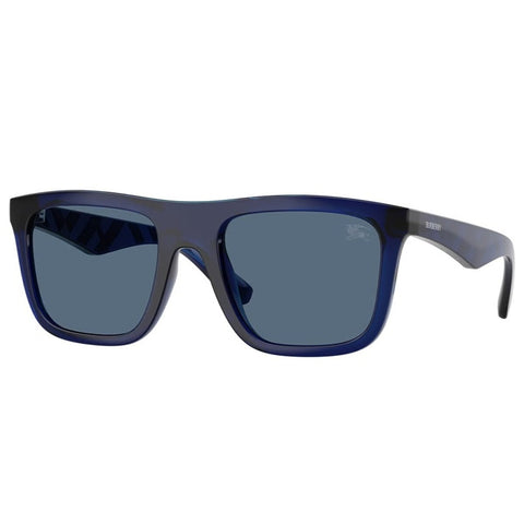 Square Blue Designer Sunglasses for Men with Equestrian Knight Lens Detail, Burberry BE4458U 411080