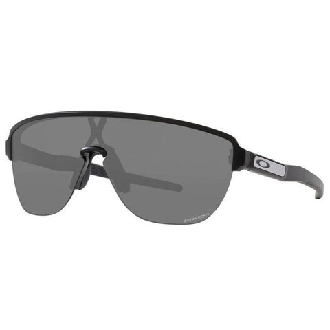 Matte Black Wrap Shield Sunglasses for Men with Contrast-Enhancing Prizm Lens, Oakley Corridor OO9248 924801