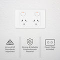 DETA Double Power Point White Polycarbonate 10A 240V 10 Pack Trade Pack