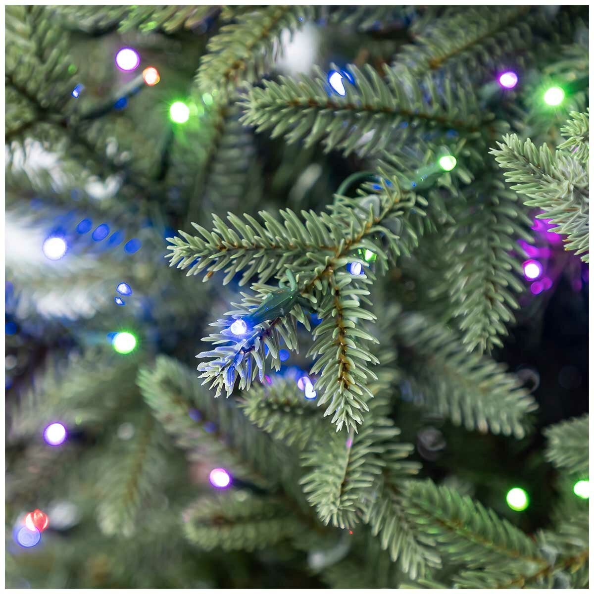 Slimline 1.9m Christmas Tree, Pre-Lit with Dimmable Twinkle LEDs, Timer Remote and Topper Branch — image 7