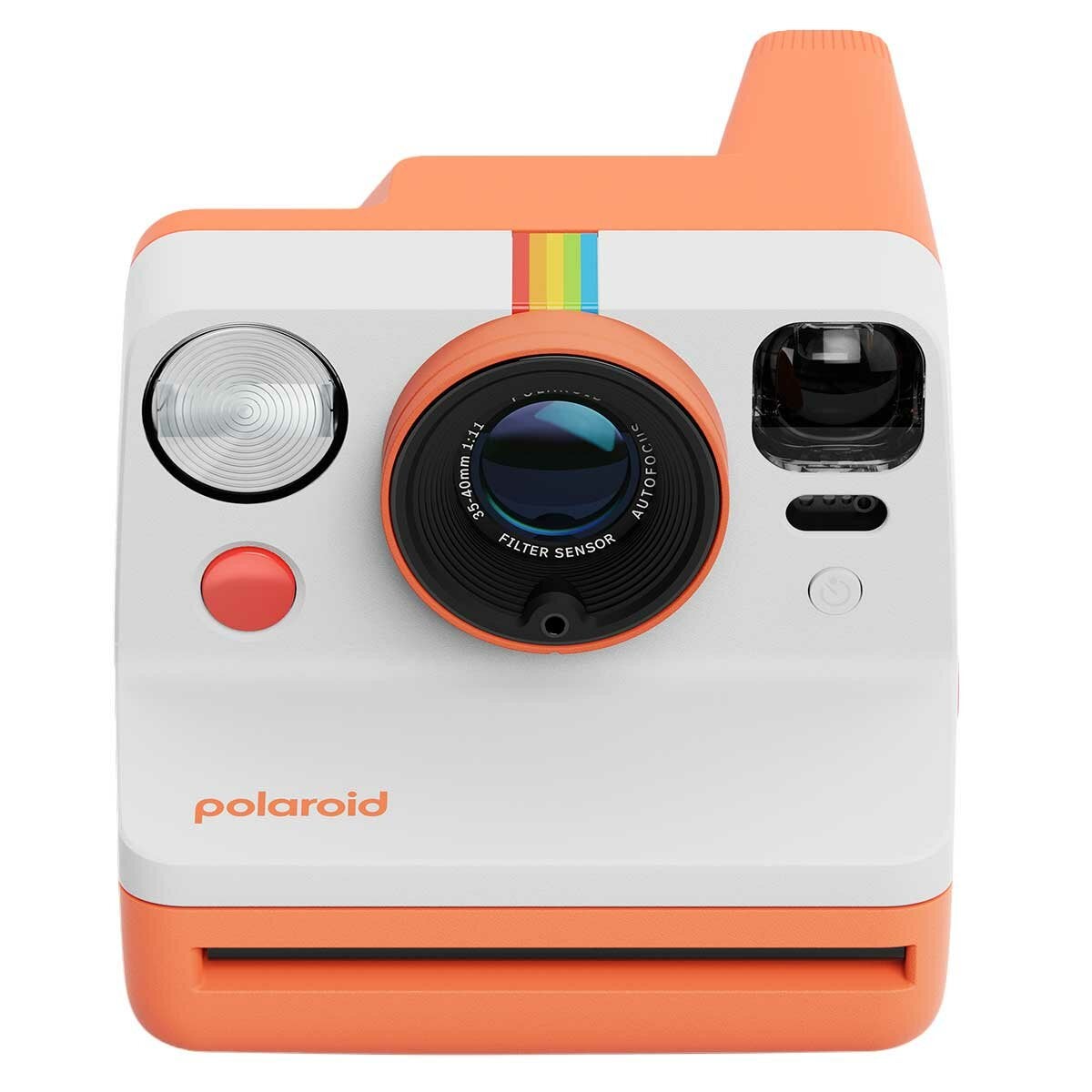 Coral Analogue Instant Film Camera with Two-Lens Autofocus and Built-in Flash, Polaroid Now Gen 3