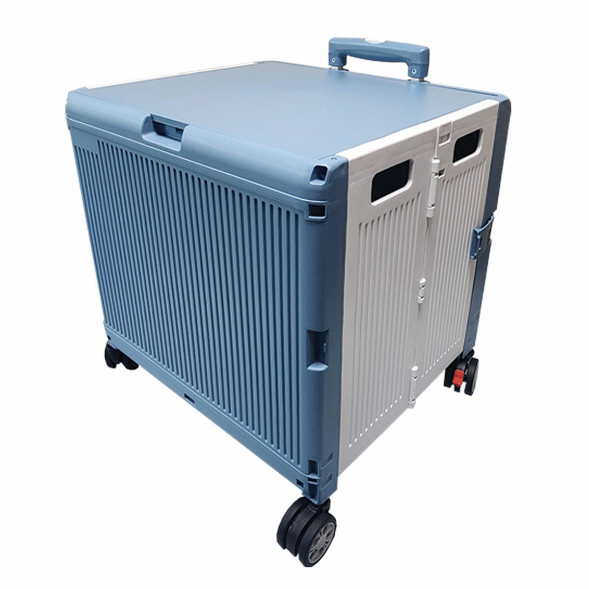 Collapsible 50L Rolling Trolley with Flat Lid and Locking Side Panels for Groceries by SpaceMade — image 2
