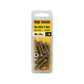 Pinnacle M6 x 25mm Hi-Tensile Hex Bolt and Nut - Yellow Zinc, 10 Pack