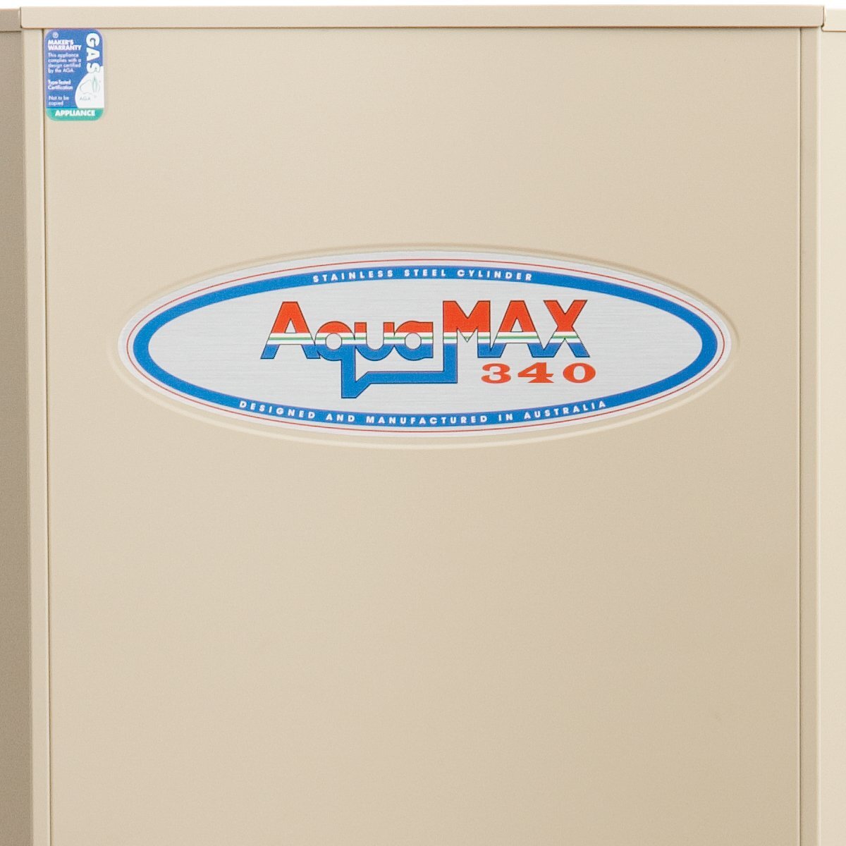 AquaMAX 155L Natural Gas Storage Hot Water System - Stainless Steel Tank, 5 Star, 50°C Preset - G340SS-NG