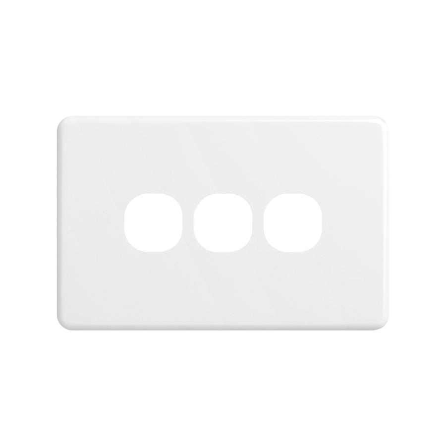 DETA X6 Three Gang Grid Plate White Polycarbonate Customisable