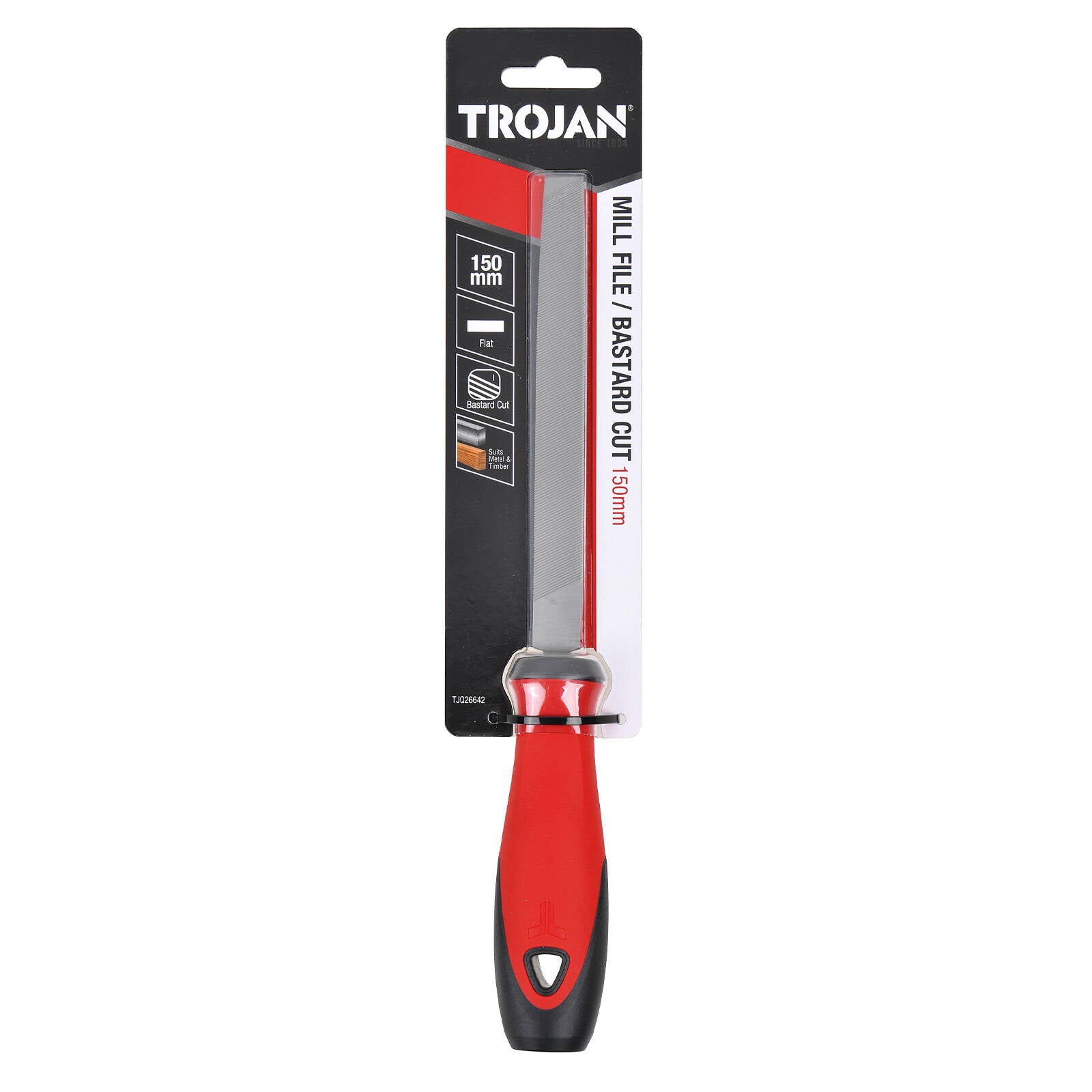 Trojan 150mm Bastard Cut Flat File for Fast Shaping and Smoothing
