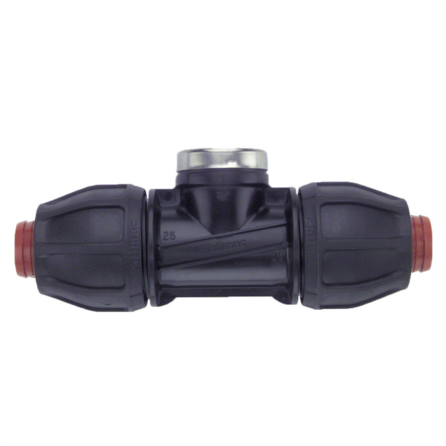 Philmac Rural Tee - 2 x 2 x 2 Polypropylene - Durable - Easy Install - SuperSaverAU - view 1