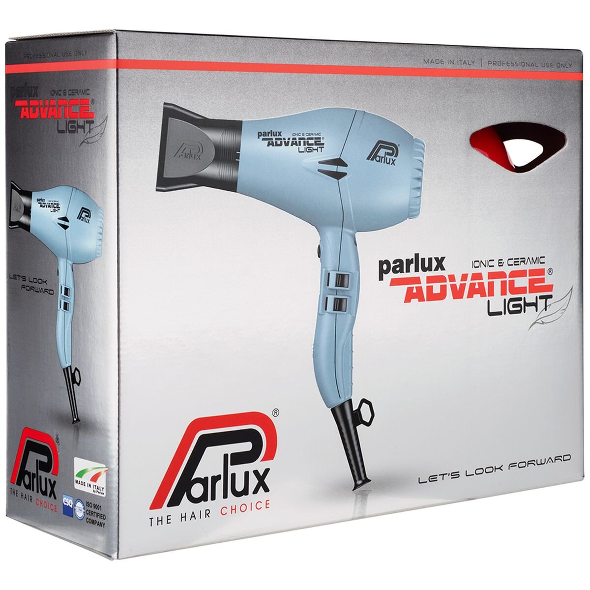 Parlux Advance Light Ionic and Ceramic Hair Dryer 2200W - Red - Ergonomic and Balanced - 150090
