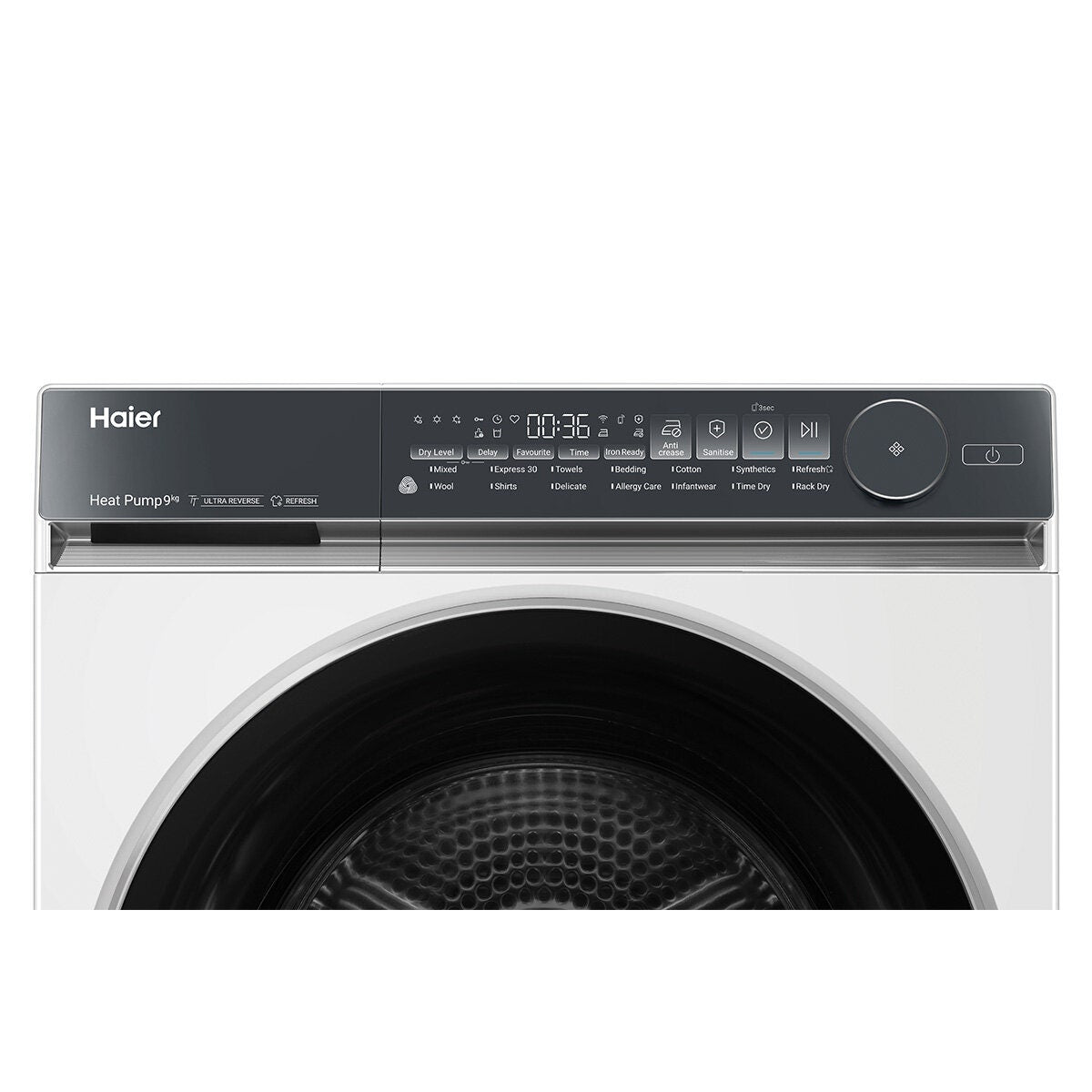 Haier 500 Series 9kg Heat Pump Dryer - White, 9 Star Energy Rating, Woolmark Blue Certified - HDHP90NW1