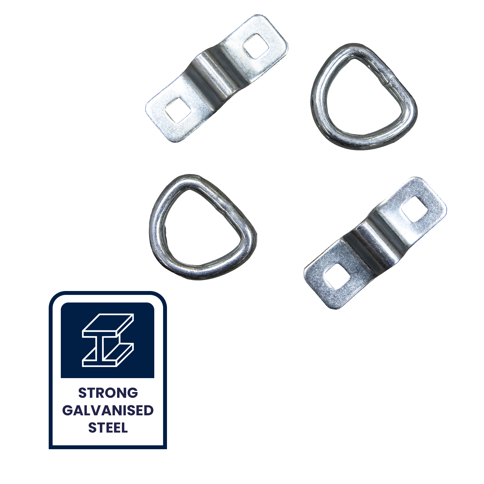 Grunt 1125kg Galvanised Steel Heavy Duty Anchor Point - 2 Pack