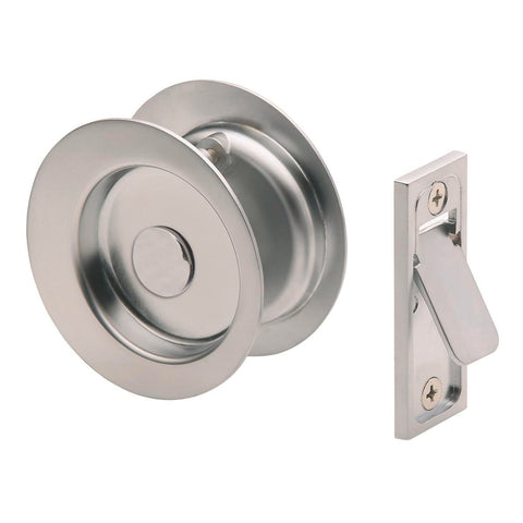 Gainsborough Satin Chrome Circular Passage Sliding Door Set 70mm Zinc Easy To Use - SuperSaverAU - view 1